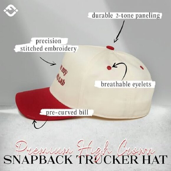 Vintage Snapback Trucker Hat Adjustable Fit Unisex Cotton  display picture 2